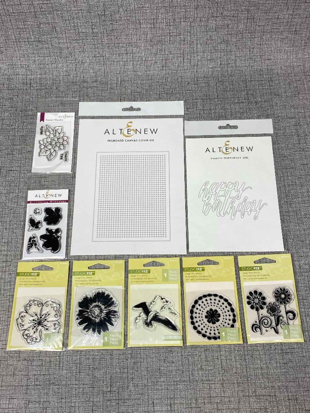 NEW Altenew Clear Stamps & Dies With Studio 112 Mini Clear Stamps 9c Lot